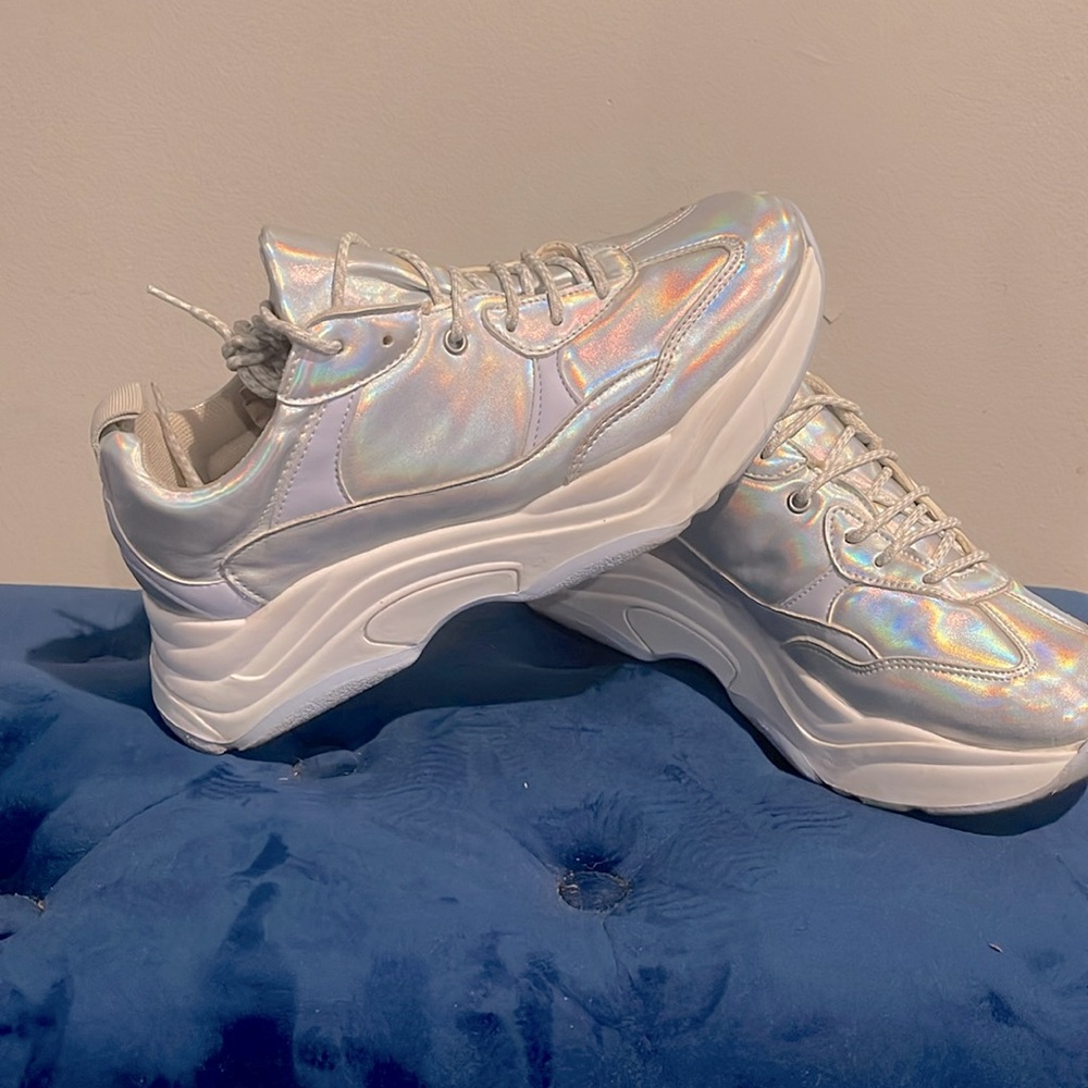 Topshop Iridescent  shoes- worn once - Picture 3 of 4